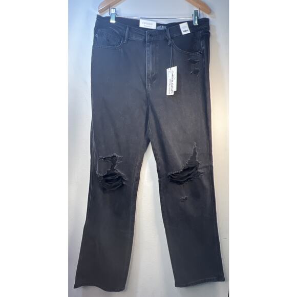 Judy Blue Jeans Women’s 15 32 Stretch Back Black Distressed Denim JB88737 36*33 - Picture 1 of 16